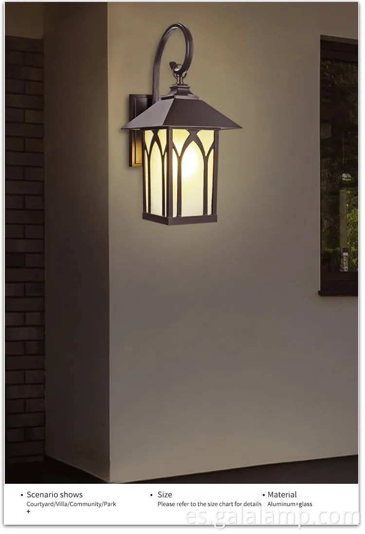 Elegantes luces de pared al aire libre impermeables para jardines modernos